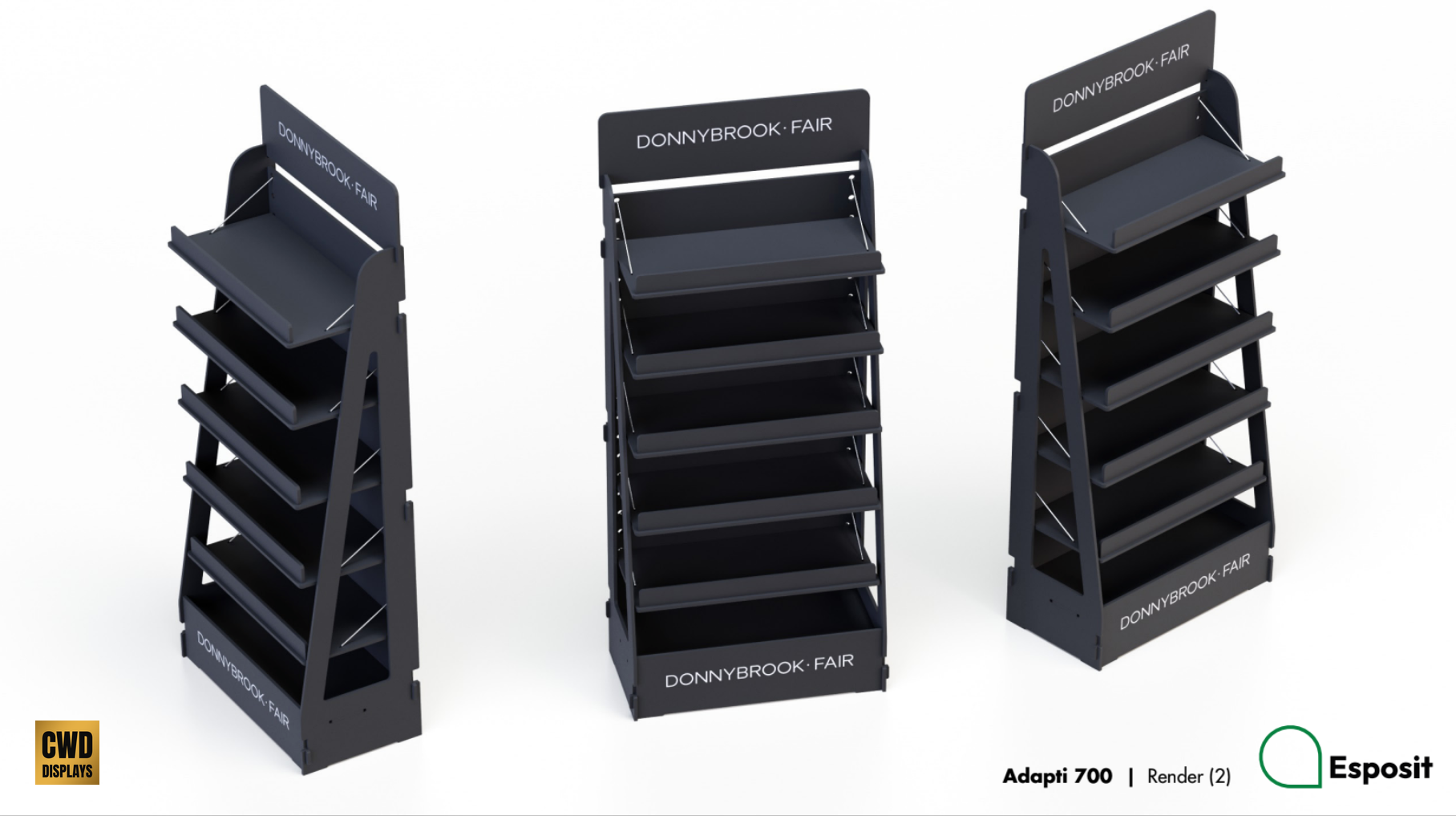 Adapti 700 slot-together floor display, made to measure for a Dublin food hall