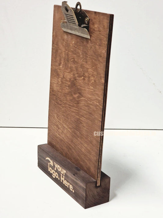 A5 Rich Brown Clipboard Block Set with 10 clipboards from Custom Wood Designs, featuring double-sided A4 information display boards.