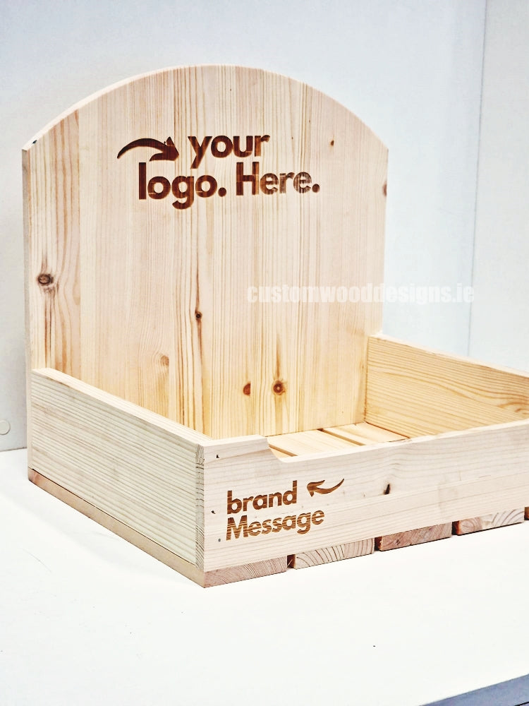 Natural Pine Crate-Style countertop Display - CWDdisplays