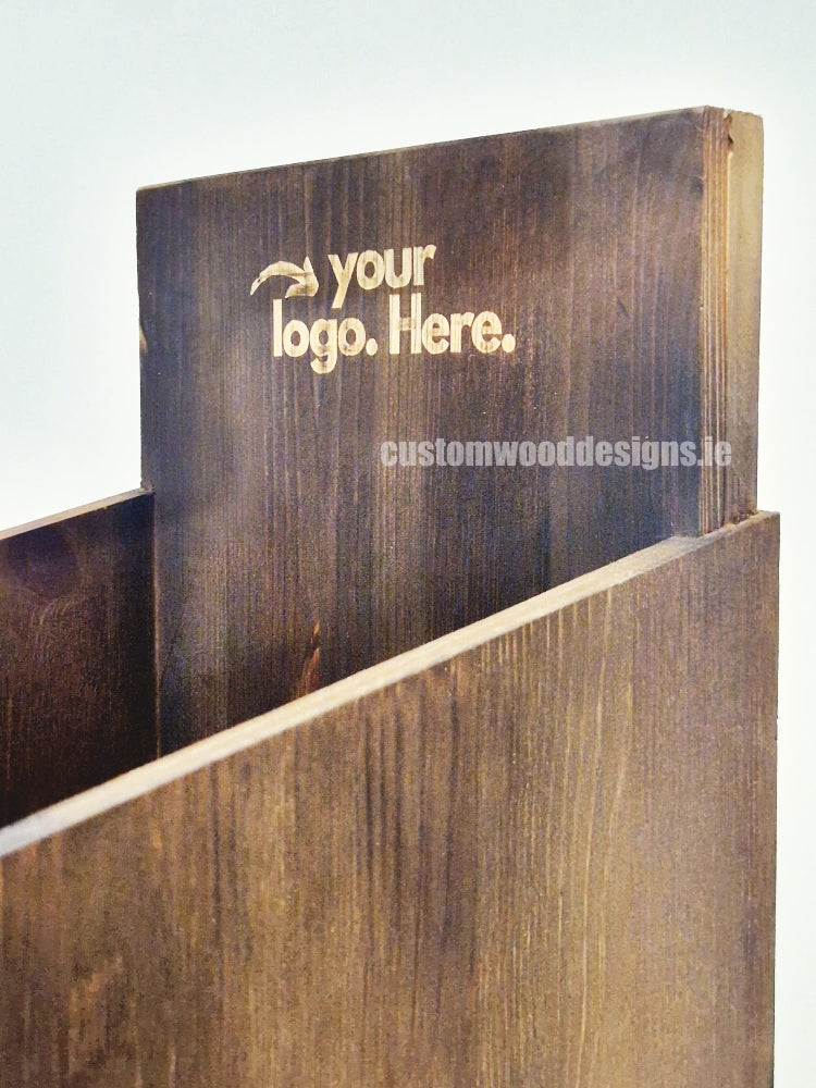Dark Pine Four-Shelf Compact Countertop Display - CWDdisplays