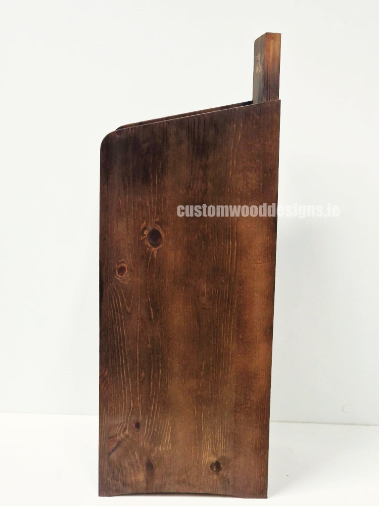 Dark Pine Four-Shelf Compact Countertop Display - CWDdisplays