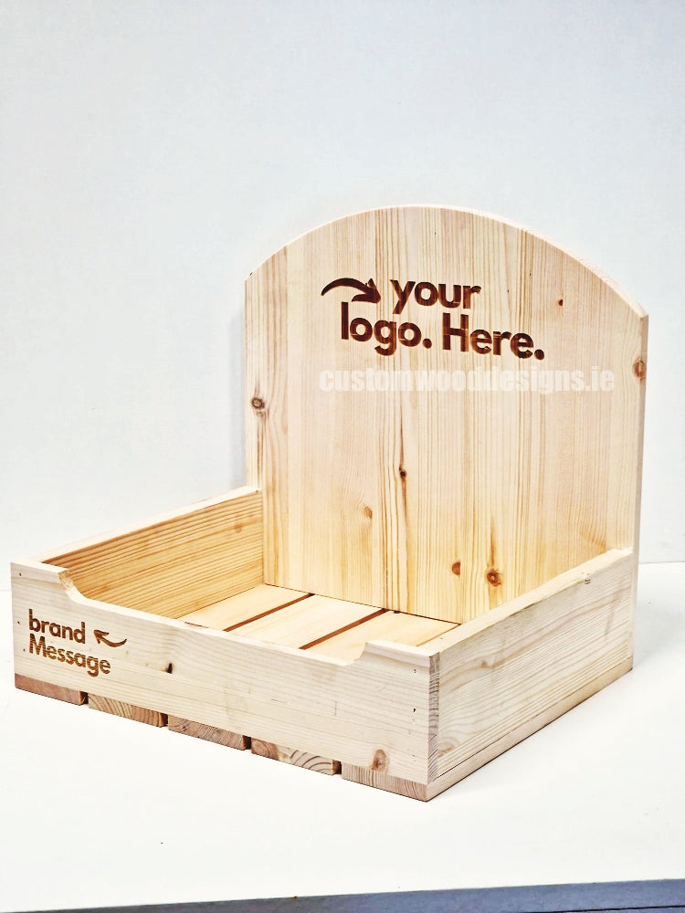 Natural Pine Crate-Style countertop Display - CWDdisplays