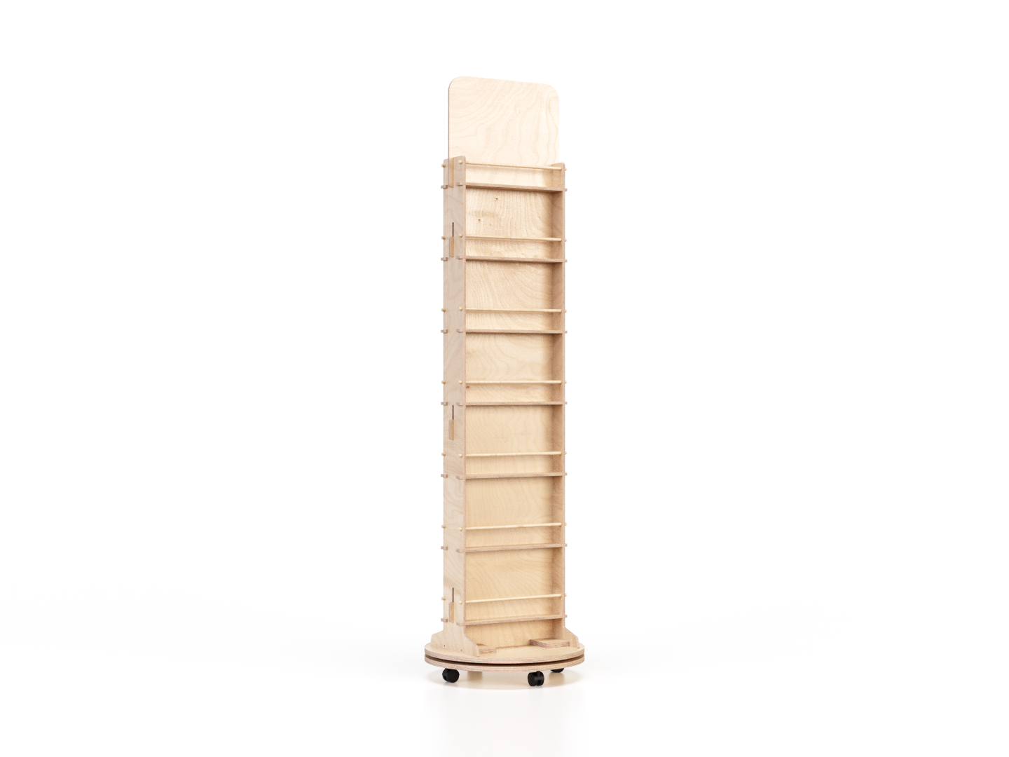 Fil Tall Wooden Display Stand with 14 Shelves