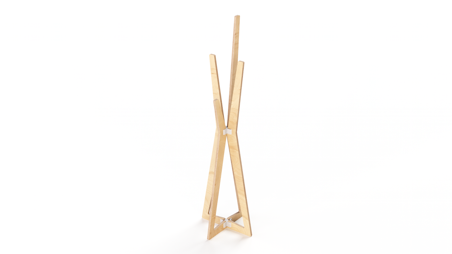 Appendiabiti Indy Exclusive birch plywood coat stand with a modern design