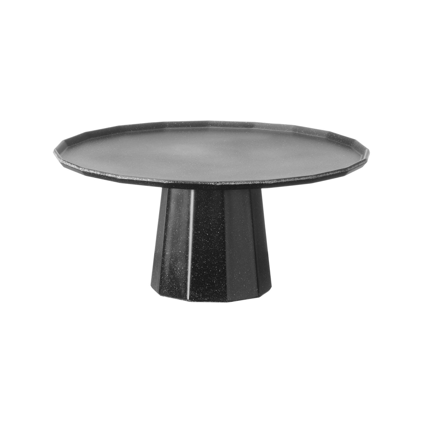 Black Metropolis fruit stand platter by Fine Dine, 300mm size, showcasing a sleek, modern design perfect for serving fruit and appetizers.