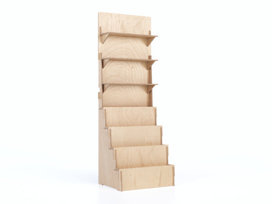 Libro XL slot-together wooden bookcase for Irish bookshops