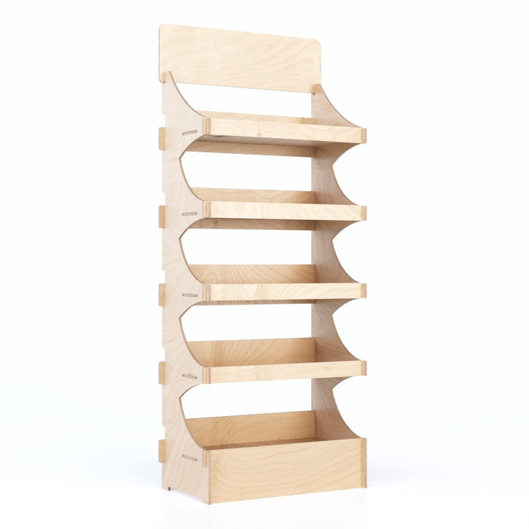 Wooden food and beverage retail display