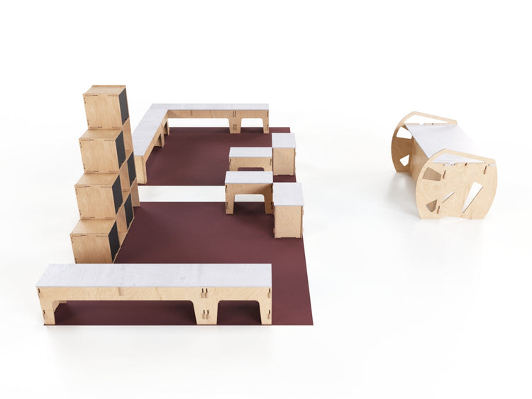 Wooden booth and store display structure