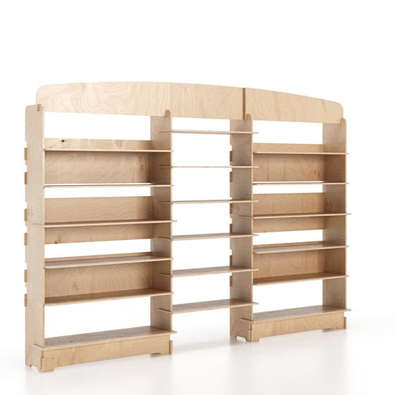 Wooden retail shelving unit for shops