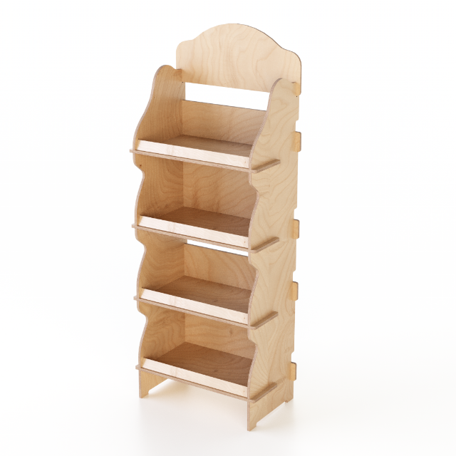 Esposit pet shelf display with multiple pet figures arranged on a sleek, modern shelf for decorative pet-themed decor.