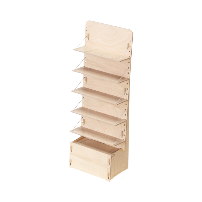 Wooden floor display stand