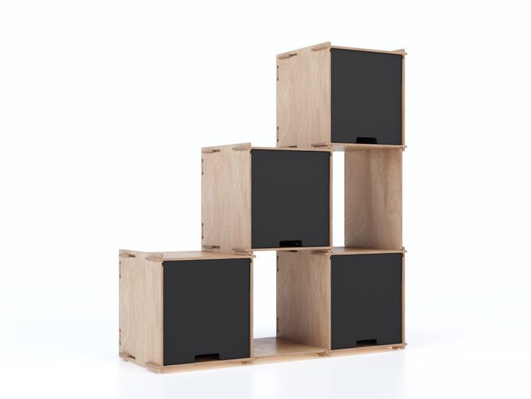 Wooden gift and design display shelving