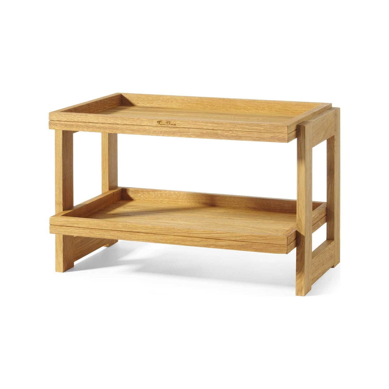 Wooden café counter food display