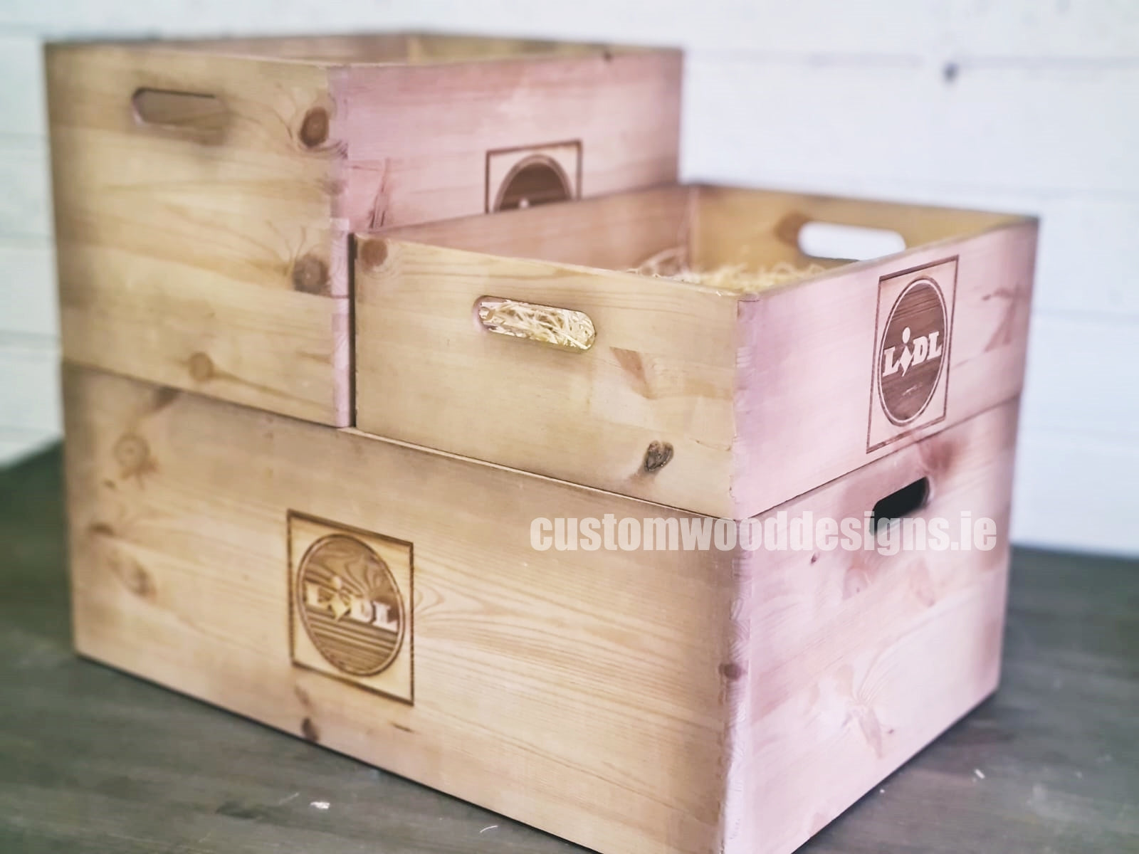 FourStore Pine Wood Box 40 X 30 X 13,5 cm OB4 Box with Handle pin bedroom deco box crate room deco wood wooden CUC8EE_1_ee756fa6-6c8c-4687-9019-e7b6e3368b3e