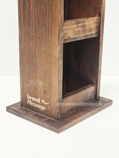 Dark Pine Mini Two-Tier Countertop Display - CWDdisplays