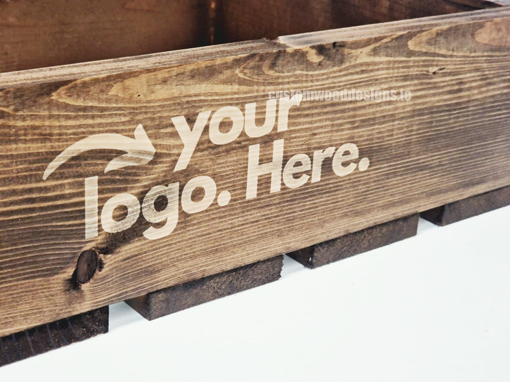 Dark Pine Crate-Style Counter Display - Custom Wood Designs