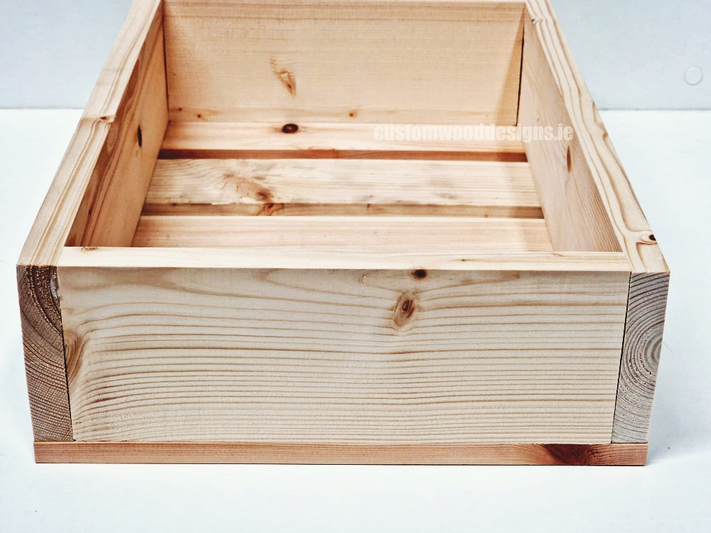Natural Pine Crate-Style Counter Display – Rustic and Functional - Custom Wood Designs