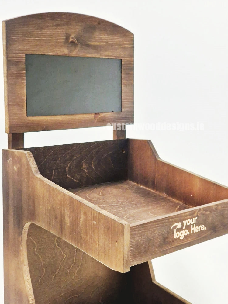 Dark Pine Two-Tiered Countertop Display for Baked Goods - Custom Wood Designs