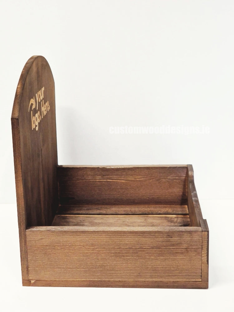Dark Pine Crate-Style Counter top Display - CWDdisplays