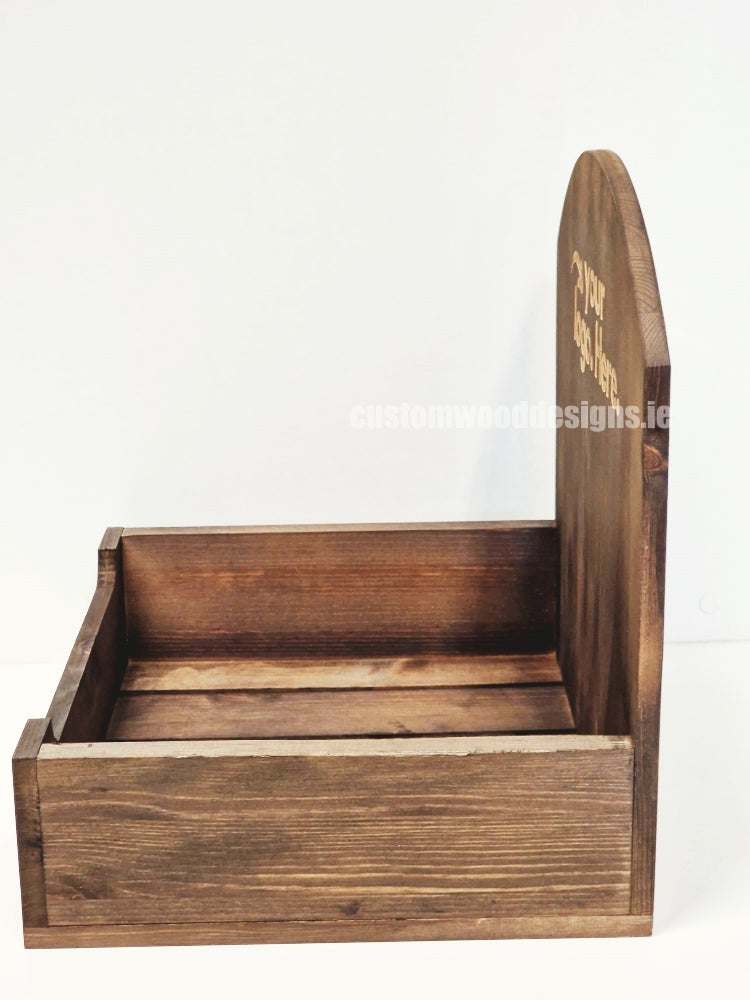 Dark Pine Crate-Style Counter top Display - CWDdisplays