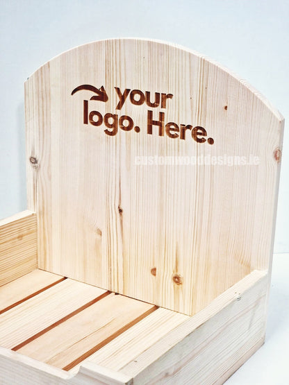 Natural Pine Crate-Style countertop Display - CWDdisplays