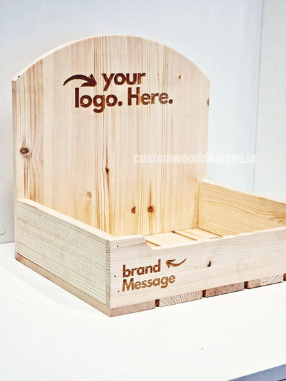 Natural Pine Crate-Style countertop Display - CWDdisplays