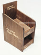 Dark Pine Two-Tier Compact Countertop Display - CWDdisplays