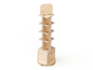 Avo Max mobile shelving unit with four eucalyptus wood shelves and wheels