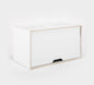 Rectangular white MDF display unit for retail