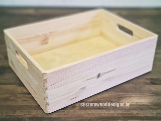 FourStore Pine Wood Box 40 X 30 X 13,5 cm OB4 Box with Handle pin bedroom deco box crate room deco wood wooden box-with-handle-default-title-fourstore-pine-wood-box-40-x-30-x-13-5-cm-ob4-53611845058903