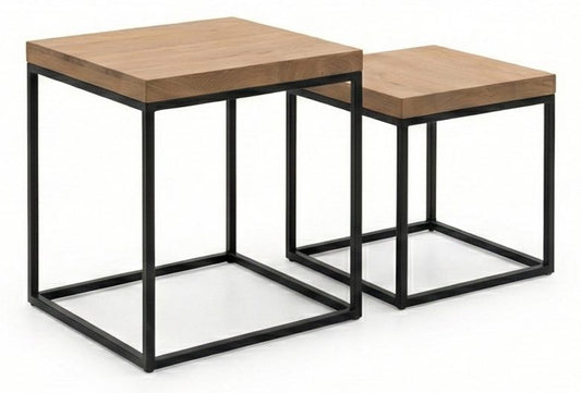 Boyne Low Display Table – Cube Solid Oak Coffee Table, solid oak low display table