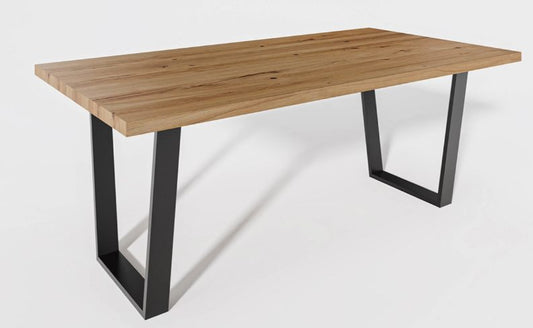 Dingle Oak Display Table – Classic Trapeze Solid Oak Dining Table, solid oak retail display table