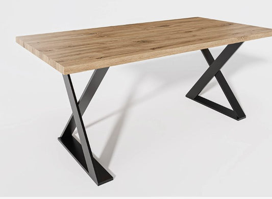 Kinsale Oak Display Table – Classic X Solid Oak Dining Table, solid oak retail display table