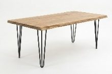 Wicklow Live Edge Display Table – Nature Pin Live Edge Oak Dining Table, solid oak retail display table