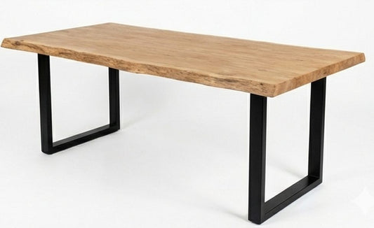 Donegal Live Edge Display Table – Nature Square Live Edge Oak Dining Table, solid oak retail display table