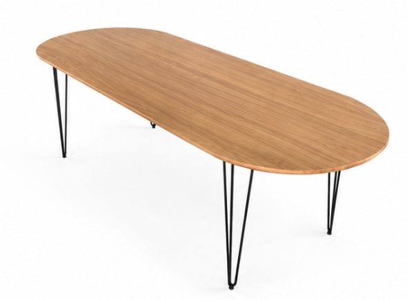 Shannon Oak Display Table – Oval Solid Oak Dining Table, solid oak retail display table