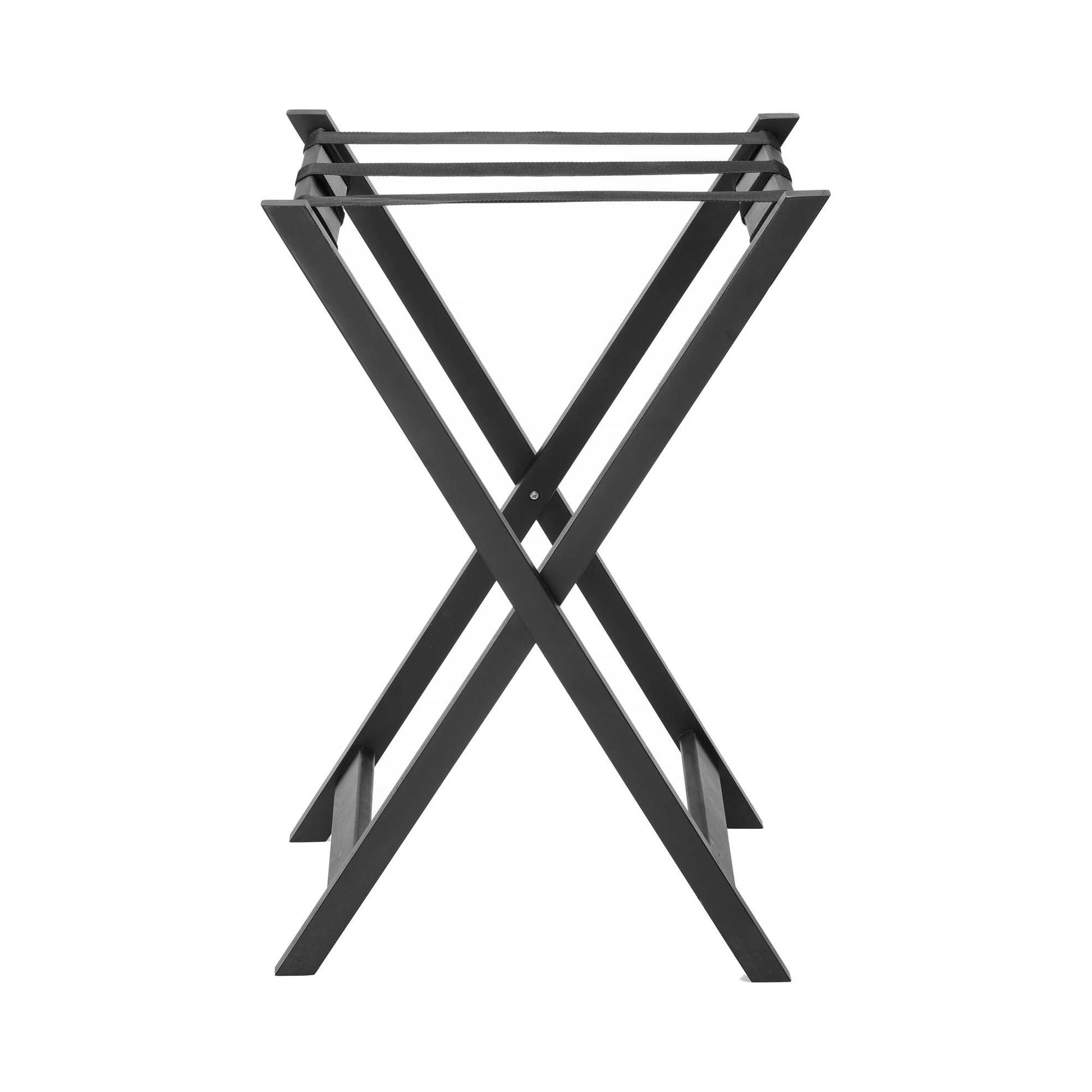 Madeira black teak stand by Fine Dine, measuring 980/830 mm, featuring a sturdy wooden design with smooth finish.