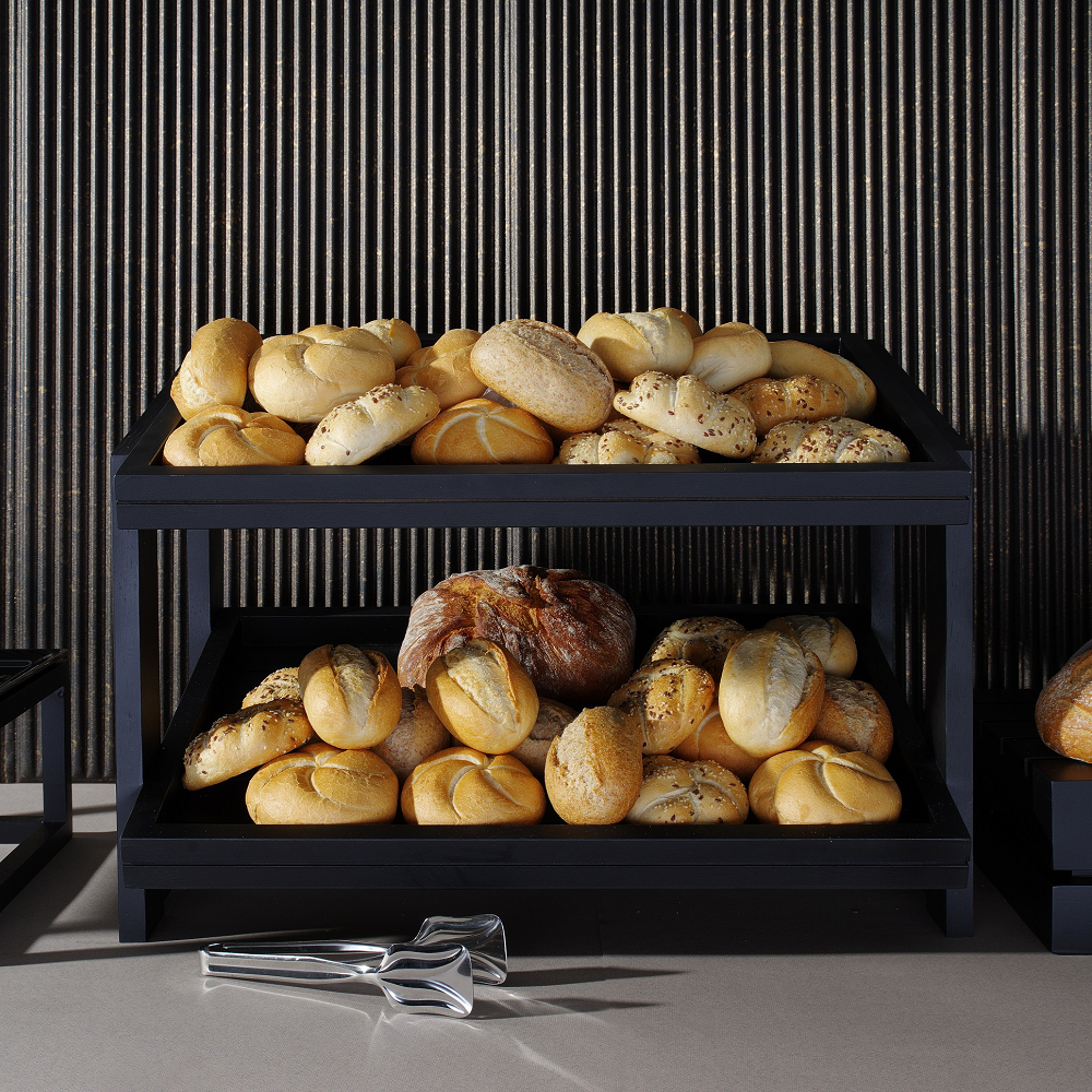 Stand (2-level) Madeira Black 574x323x441 mm - CWDdisplays