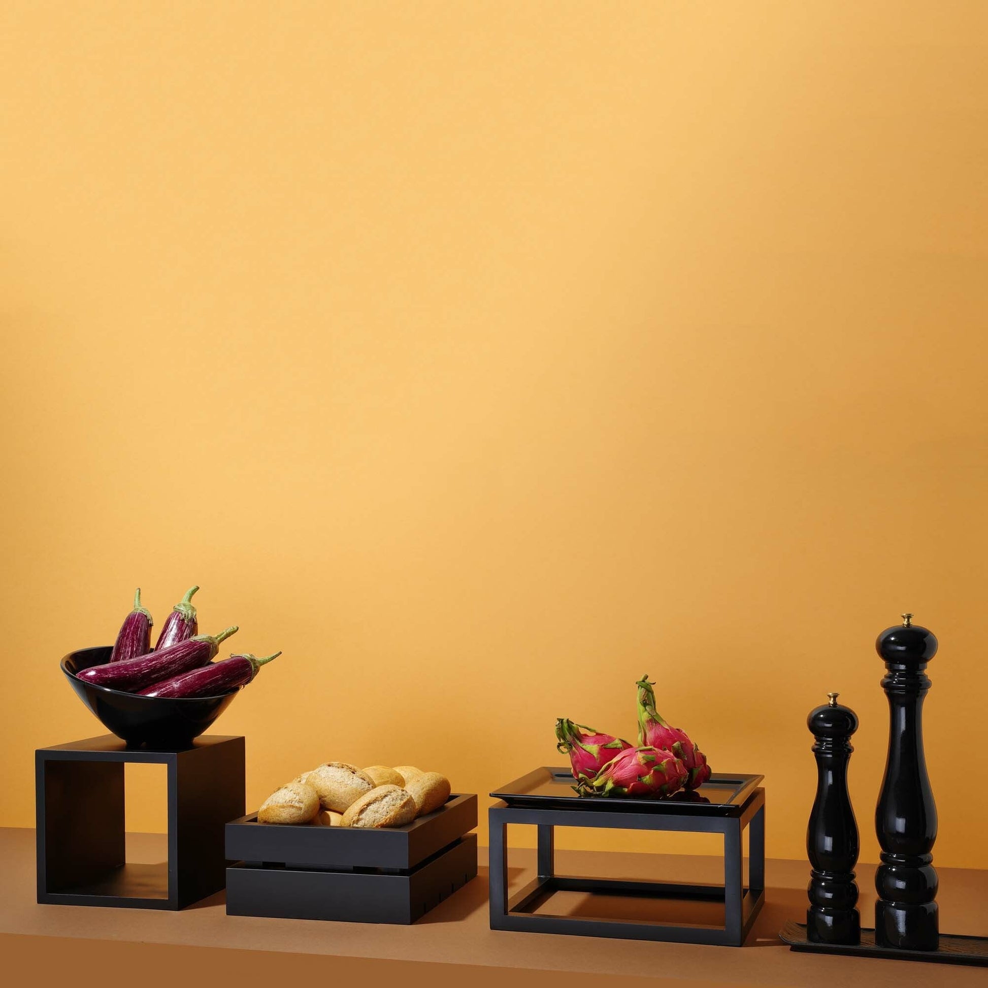 Madeira double buffet container by Fine Dine, 350x310x125mm, with two compartments for food storage and presentation.