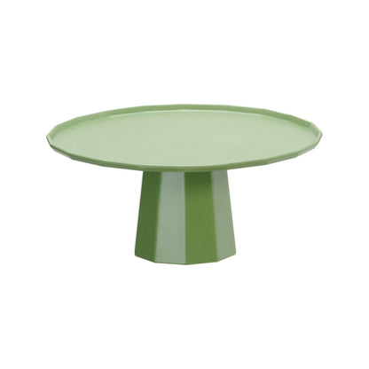 Green Metropolis pedestal base for cake stand, 110x120mm, by Fine Dine, shown in detailed close-up image.