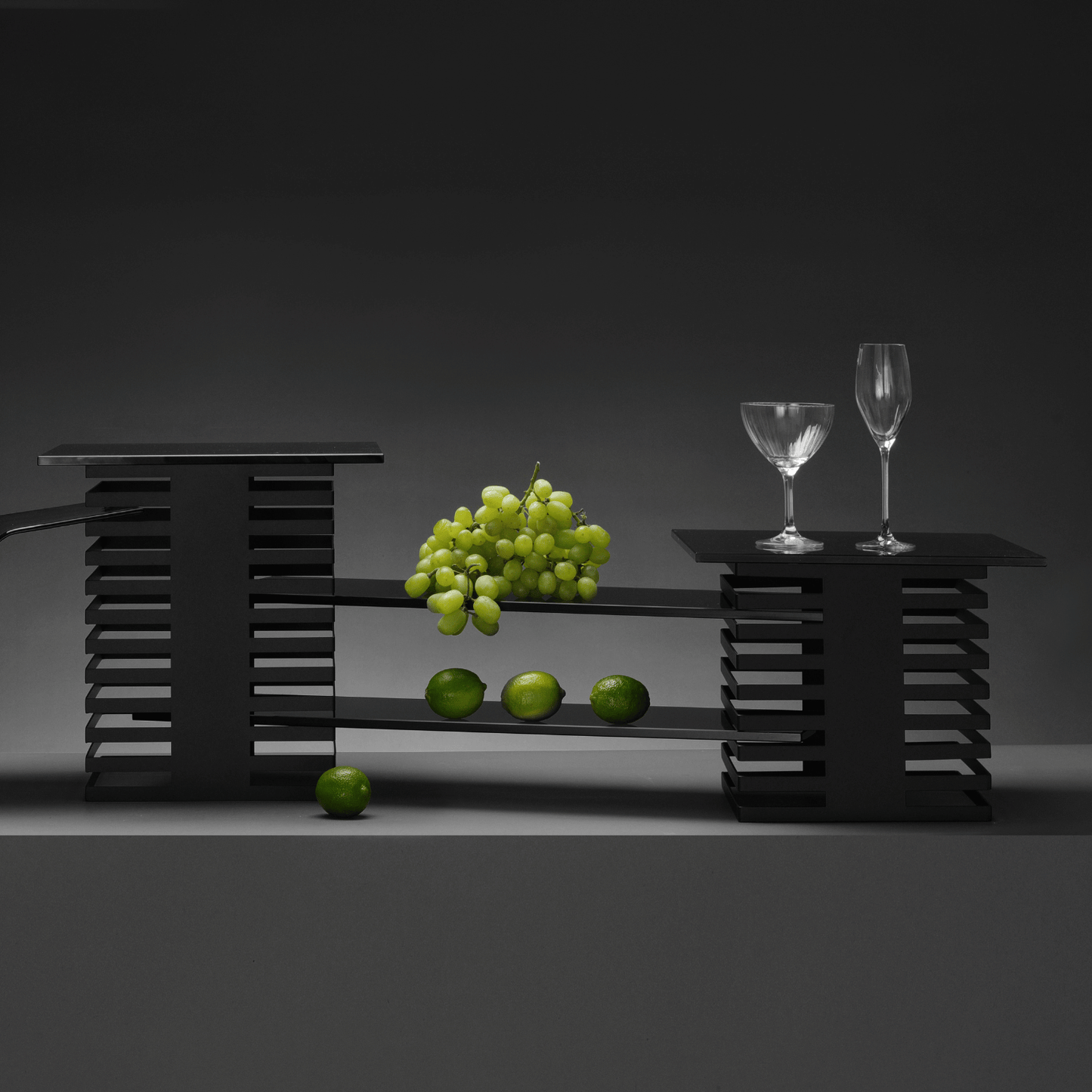 Skiatos buffet column, 17 levels, 250x250x500mm - CWDdisplays