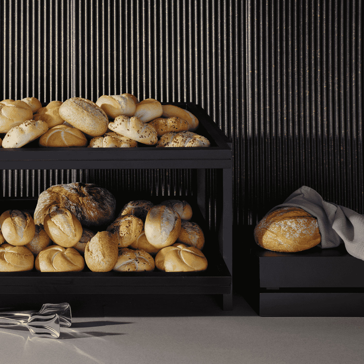 Madeira Black tray GN 1/1 530x325x40 mm - CWDdisplays