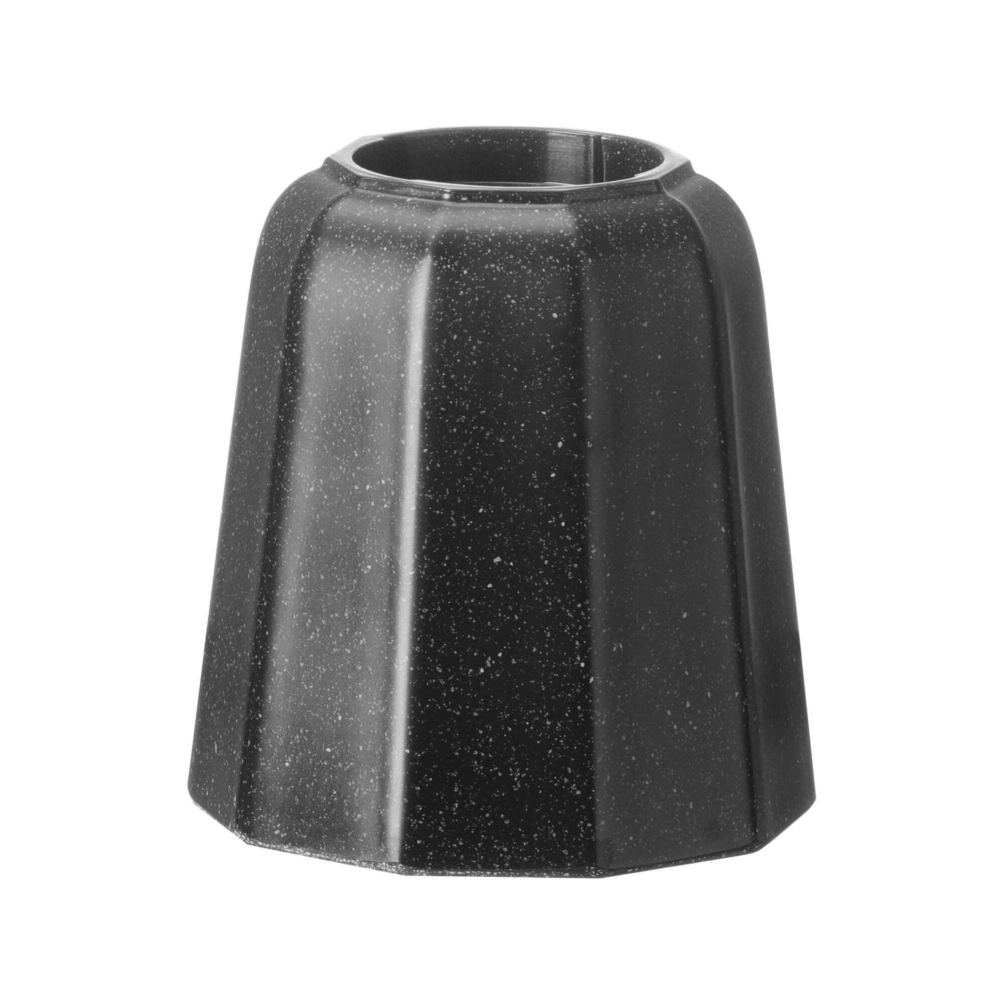 Black Metropolis pedestal base for cake stand, 110x120mm, by Fine Dine, showcasing a sleek, sturdy platform for cake presentation.
