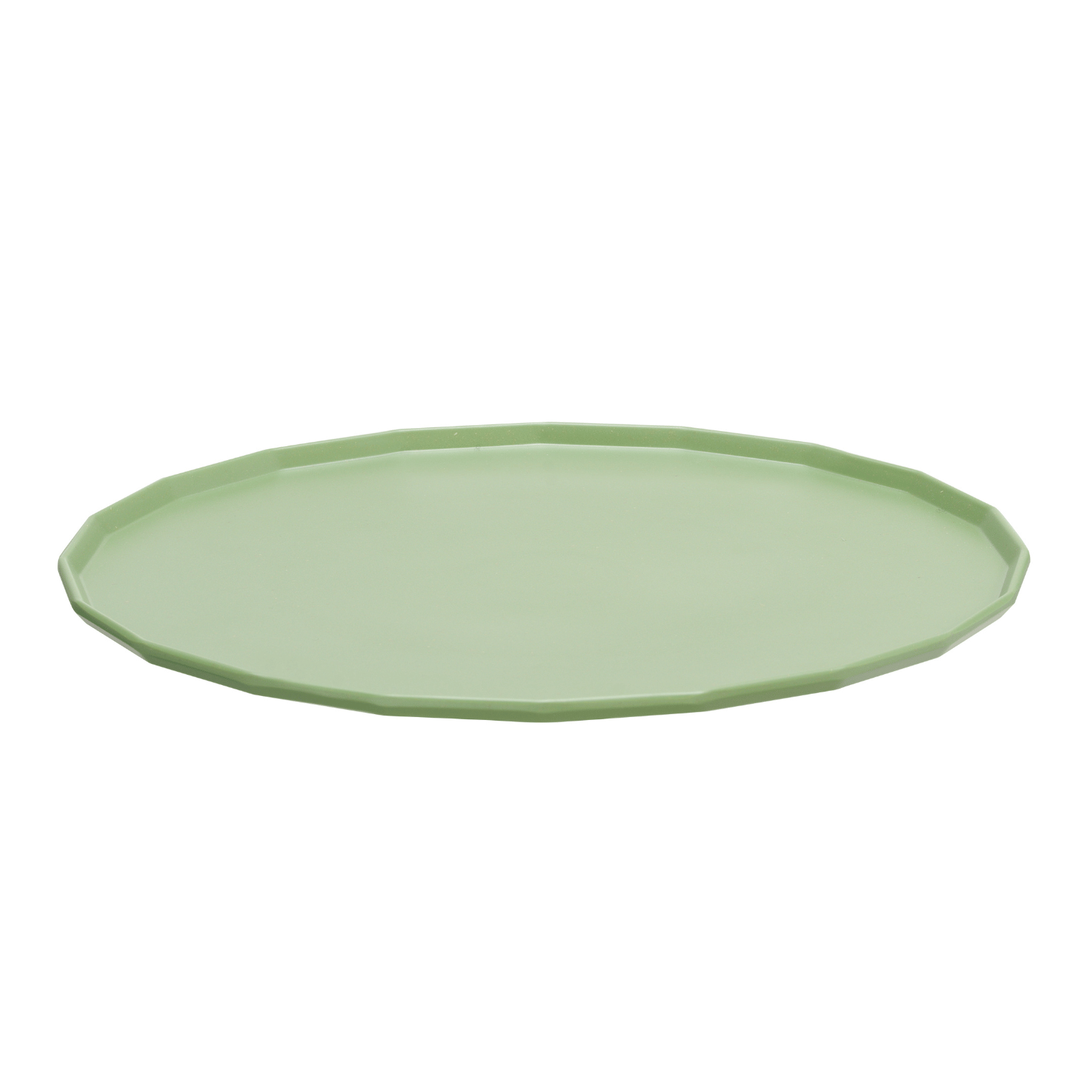 Green Metropolis fruit stand platter by Fine Dine, 300mm, decorative ceramic serving platter for fruits and snacks.