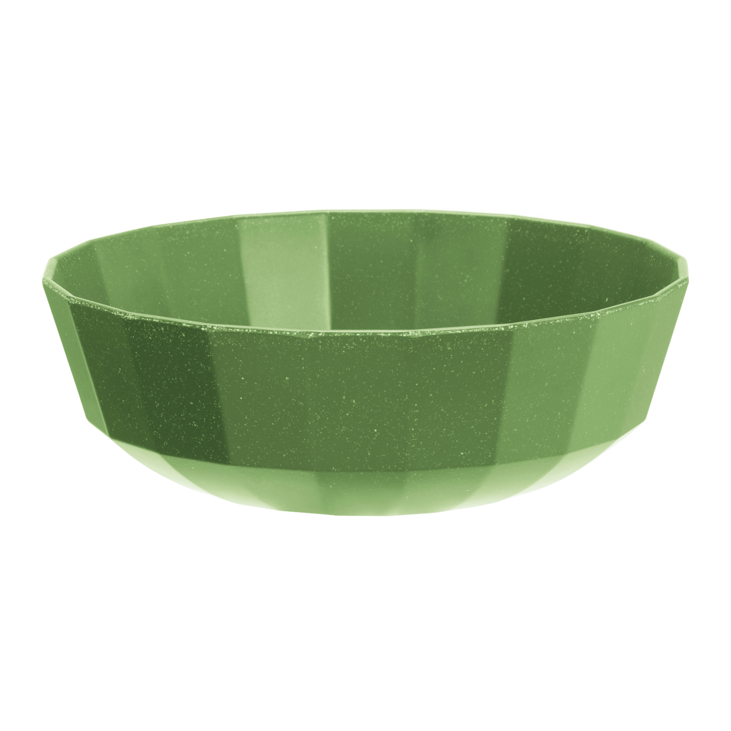 Green Fine Dine Metropolis fruit platter, 250mm, showcasing a round ceramic dish with a smooth, glossy finish and decorative edges.