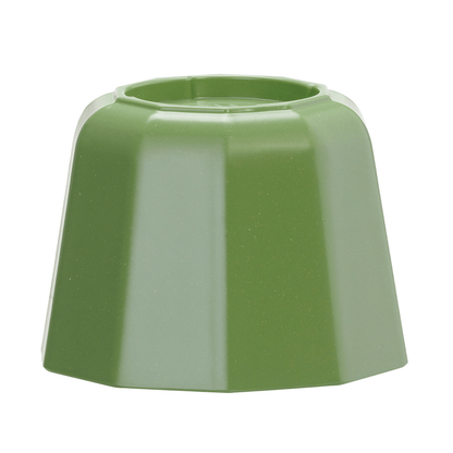 Green Metropolis pedestal base for cake stand, 110mm diameter and 82mm height, by Fine Dine, shown in the image.