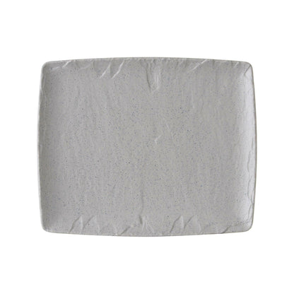 Beige Fine Dine melamine platter in GN 1/2 size, measuring 265x325mm, with a smooth, rectangular design for serving food.