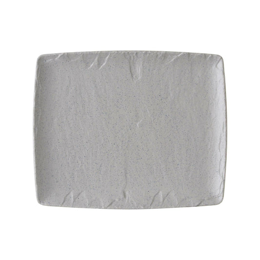 Beige Fine Dine melamine platter in GN 1/2 size, measuring 265x325mm, with a smooth, rectangular design for serving food.