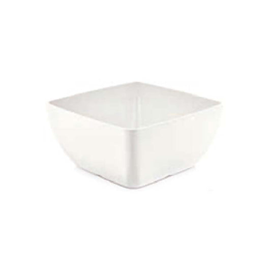 Square Melamine Bowl, White, 250x250x(h)120mm - CWDdisplays