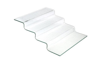 Vetro sour-step transparent glass buffet stairs, 400x350x(H)125mm - CWDdisplays